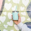 image:imageCUPKIN Stackable Stainless Steel Kids Cup Smoothie Tumbler Powder Coated Insulated Tumblers BPA Free Lid and Silicone Straw 8 Fl Oz Pack of 1 Bright BluePeach  Teal