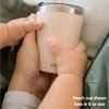 image:imageCUPKIN Stackable Stainless Steel Kids Cup Smoothie Tumbler Powder Coated Insulated Tumblers BPA Free Lid and Silicone Straw 8 Fl Oz Pack of 1 Bright BlueBrown  Peach