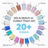image:imageCUPKIN Stackable Stainless Steel Kids Cup Smoothie Tumbler Powder Coated Insulated Tumblers BPA Free Lid and Silicone Straw 8 Fl Oz Pack of 1 Bright BlueBrown  Peach