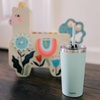 image:imageCUPKIN Stackable Stainless Steel Kids Cup Smoothie Tumbler Powder Coated Insulated Tumblers BPA Free Lid and Silicone Straw 8 Fl Oz Pack of 1 Bright BluePeach  Teal