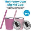 image:imageCUPKIN Stackable Stainless Steel Kids Cup Smoothie Tumbler Powder Coated Insulated Tumblers BPA Free Lid and Silicone Straw 8 Fl Oz Pack of 1 Bright BluePolignac  Potpourri