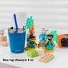 image:imageCUPKIN Stackable Stainless Steel Kids Cup Smoothie Tumbler Powder Coated Insulated Tumblers BPA Free Lid and Silicone Straw 8 Fl Oz Pack of 1 Bright BlueBlue  Gray