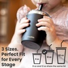image:imageCUPKIN Stackable Stainless Steel Kids Cup Smoothie Tumbler Powder Coated Insulated Tumblers BPA Free Lid and Silicone Straw 8 Fl Oz Pack of 1 Bright BluePolignac  Potpourri