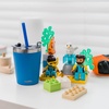 image:imageCUPKIN Stackable Stainless Steel Kids Cup Smoothie Tumbler Powder Coated Insulated Tumblers BPA Free Lid and Silicone Straw 8 Fl Oz Pack of 1 Bright BlueBlue