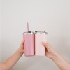 image:imageCUPKIN Stackable Stainless Steel Kids Cup Smoothie Tumbler Powder Coated Insulated Tumblers BPA Free Lid and Silicone Straw 8 Fl Oz Pack of 1 Bright BluePolignac  Potpourri