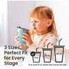 image:imageCUPKIN Stackable Stainless Steel Kids Cup Smoothie Tumbler Powder Coated Insulated Tumblers BPA Free Lid and Silicone Straw 8 Fl Oz Pack of 1 Bright BlueRust  Salmon