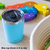 image:imageCUPKIN Stackable Stainless Steel Kids Cup Smoothie Tumbler Powder Coated Insulated Tumblers BPA Free Lid and Silicone Straw 8 Fl Oz Pack of 1 Bright BlueBlue  Green