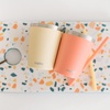 image:imageCUPKIN Stackable Stainless Steel Kids Cup Smoothie Tumbler Powder Coated Insulated Tumblers BPA Free Lid and Silicone Straw 8 Fl Oz Pack of 1 Bright BlueCoral  Yellow