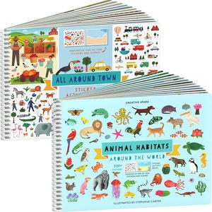 image:imageCUPKIN Animal Habitats Sticker  Coloring Book 500 Stickers amp 12 Scenes  All Around Town