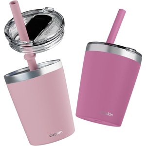 image:imageCUPKIN Stackable Stainless Steel Kids Cup Smoothie Tumbler Powder Coated Insulated Tumblers BPA Free Lid and Silicone Straw 8 Fl Oz Pack of 1 Bright BluePolignac  Potpourri