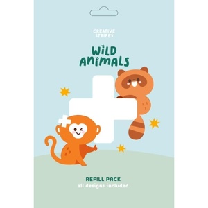 image:imageCupkin Adhesive Bandages for Toddlers and Big Kids Heal in Style with Fun Colorful Designs Perfect for Boys and Girls Comes in Reusable Cute First Aid Kit Metal Tin Wild Animals 150 CountRefill Pack 102 Count