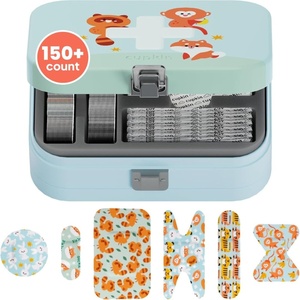 image:imageCupkin Adhesive Bandages for Toddlers and Big Kids Heal in Style with Fun Colorful Designs Perfect for Boys and Girls Comes in Reusable Cute First Aid Kit Metal Tin Wild Animals 150 CountBandages Box  152 Count