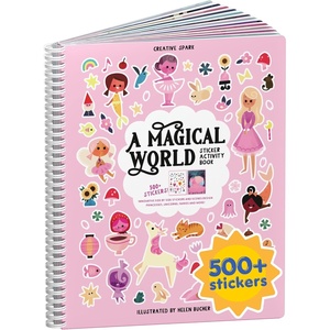 image:imageMystical Mermaids 300 Kids Sticker Book by Cupkin Toddler Travel Activity Coloring and Sticker Book Road Trip Essentials 8 Coloring Pages 8 Side by Side Scenes for Ages 28 YearsA Magical World