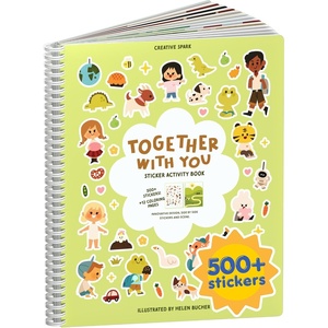 image:imageMystical Mermaids 300 Kids Sticker Book by Cupkin Toddler Travel Activity Coloring and Sticker Book Road Trip Essentials 8 Coloring Pages 8 Side by Side Scenes for Ages 28 YearsTogether With You