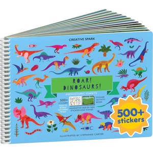 image:imageMystical Mermaids 300 Kids Sticker Book by Cupkin Toddler Travel Activity Coloring and Sticker Book Road Trip Essentials 8 Coloring Pages 8 Side by Side Scenes for Ages 28 YearsDinosaurs