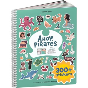 image:imageMystical Mermaids 300 Kids Sticker Book by Cupkin Toddler Travel Activity Coloring and Sticker Book Road Trip Essentials 8 Coloring Pages 8 Side by Side Scenes for Ages 28 YearsAhoy  Pirates