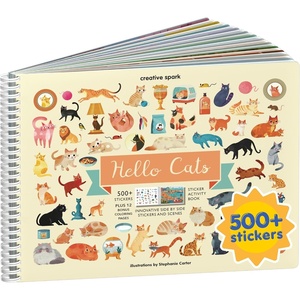 image:imageMystical Mermaids 300 Kids Sticker Book by Cupkin Toddler Travel Activity Coloring and Sticker Book Road Trip Essentials 8 Coloring Pages 8 Side by Side Scenes for Ages 28 YearsHello Cats
