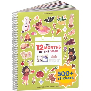 image:imageMystical Mermaids 300 Kids Sticker Book by Cupkin Toddler Travel Activity Coloring and Sticker Book Road Trip Essentials 8 Coloring Pages 8 Side by Side Scenes for Ages 28 YearsAll Four Seasons