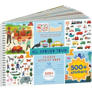 image:imageMystical Mermaids 300 Kids Sticker Book by Cupkin Toddler Travel Activity Coloring and Sticker Book Road Trip Essentials 8 Coloring Pages 8 Side by Side Scenes for Ages 28 YearsAll Around Town