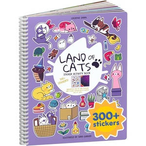 image:imageMystical Mermaids 300 Kids Sticker Book by Cupkin Toddler Travel Activity Coloring and Sticker Book Road Trip Essentials 8 Coloring Pages 8 Side by Side Scenes for Ages 28 YearsLand of Cats