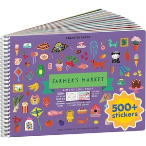 image:imageMystical Mermaids 300 Kids Sticker Book by Cupkin Toddler Travel Activity Coloring and Sticker Book Road Trip Essentials 8 Coloring Pages 8 Side by Side Scenes for Ages 28 YearsFarmers Market