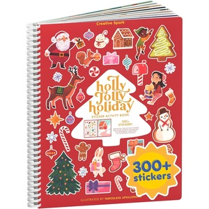 image:imageMystical Mermaids 300 Kids Sticker Book by Cupkin Toddler Travel Activity Coloring and Sticker Book Road Trip Essentials 8 Coloring Pages 8 Side by Side Scenes for Ages 28 YearsHolly Jolly Holidays