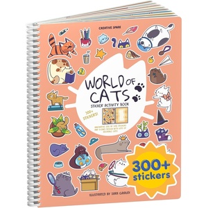 image:imageMystical Mermaids 300 Kids Sticker Book by Cupkin Toddler Travel Activity Coloring and Sticker Book Road Trip Essentials 8 Coloring Pages 8 Side by Side Scenes for Ages 28 YearsCats