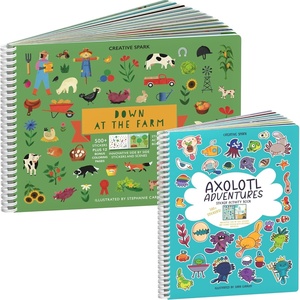 image:imageSticker Book for Kids 24 300500 Kids Stickers Down At The Farm amp Axolotl by Cupkin 812 Coloring Pages amp Scenes Toddler Travel Activity Coloring and Sticker Books for Children Ages 48  810